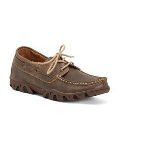 FERRINI mocha Leather Laced Loafers